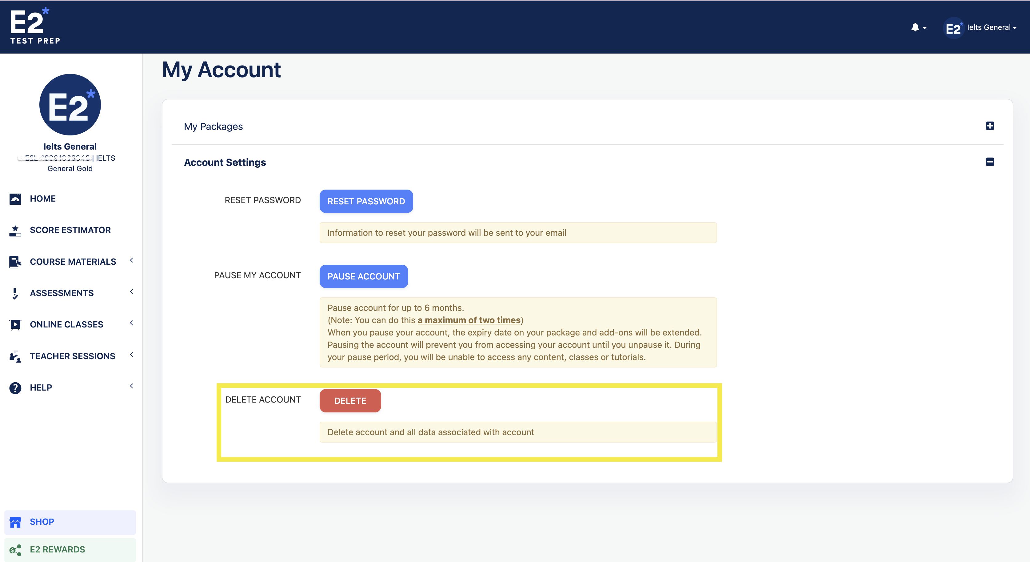 How do I delete my account?